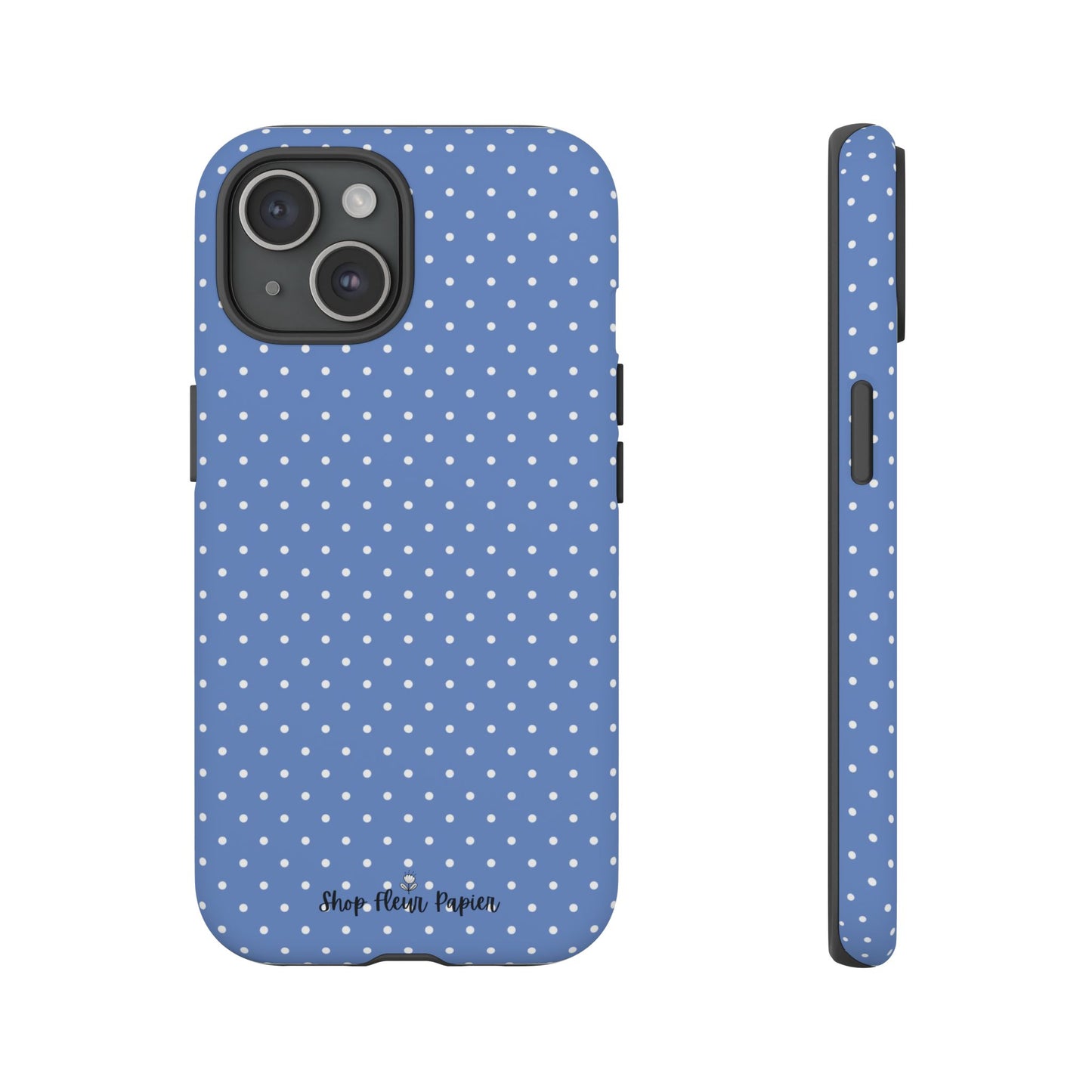 Cute Blue Polka Dot Tough Phone Case