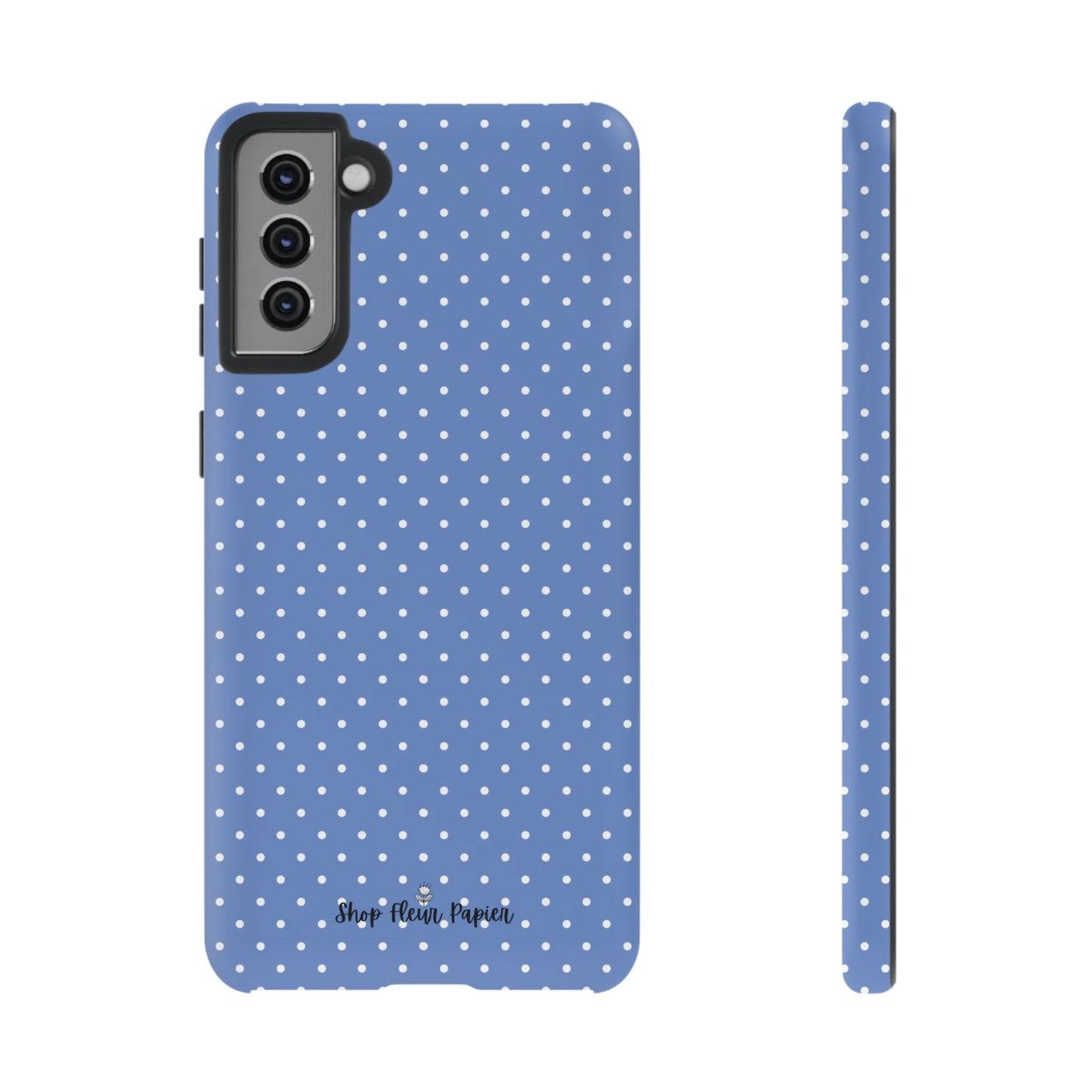 Cute Blue Polka Dot Tough Phone Case