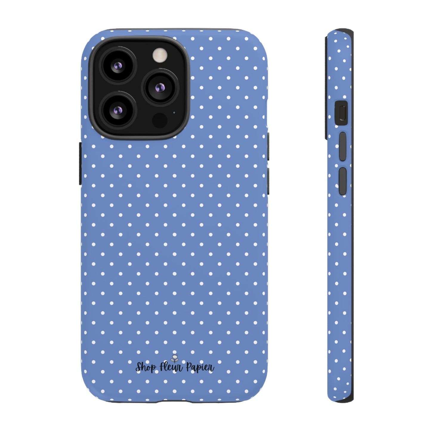Cute Blue Polka Dot Tough Phone Case