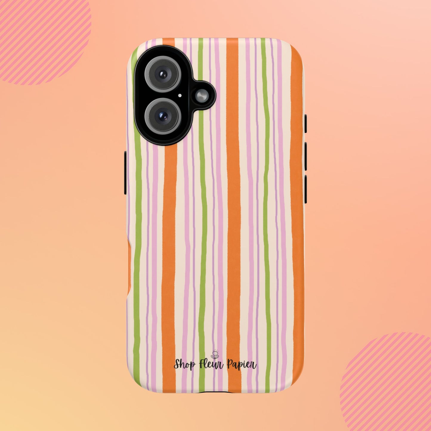 Vintage Fall Stripes Tough Phone Case