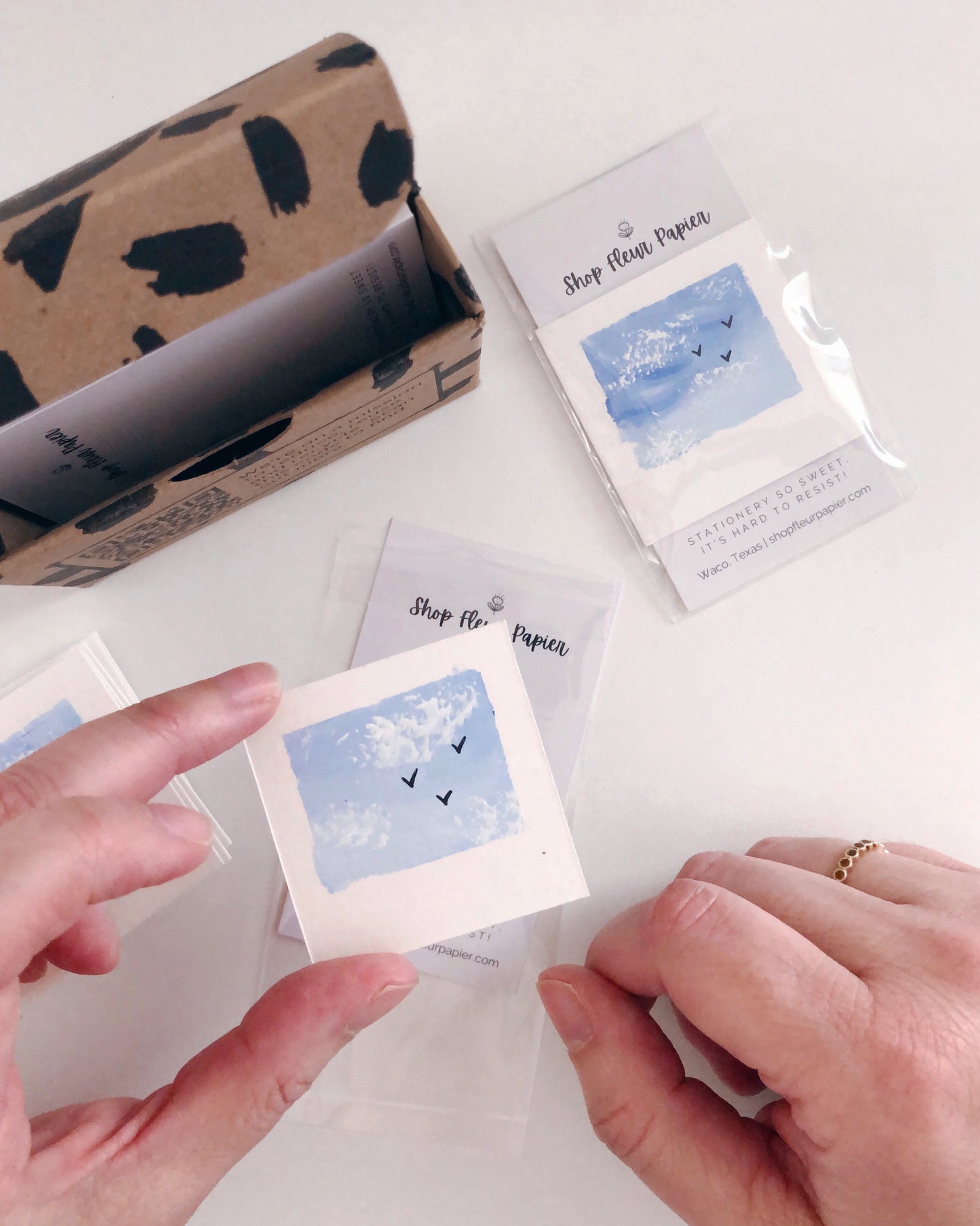 Blue Ocean Sky | Original Miniature Painting Magnet