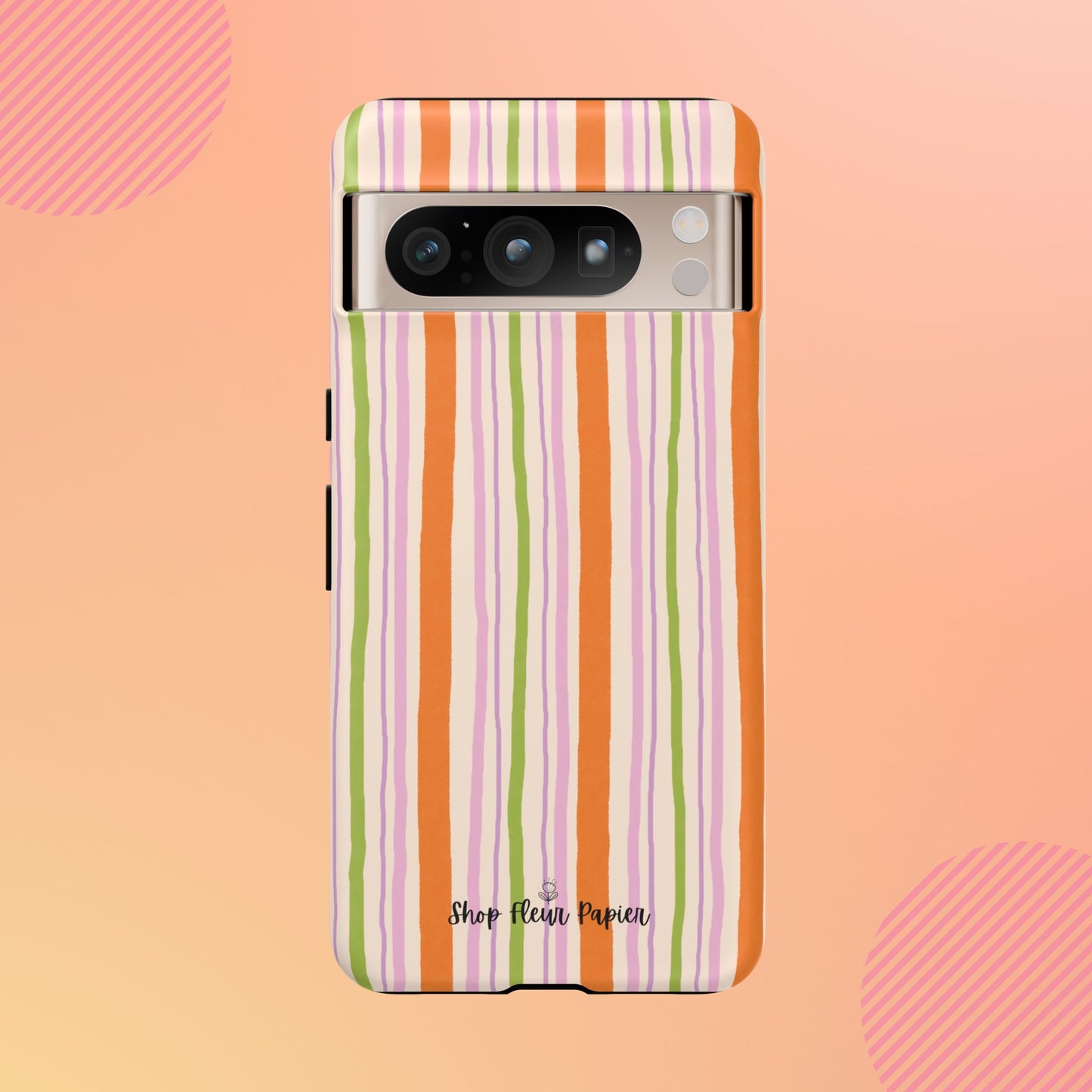 Vintage Fall Stripes Tough Phone Case