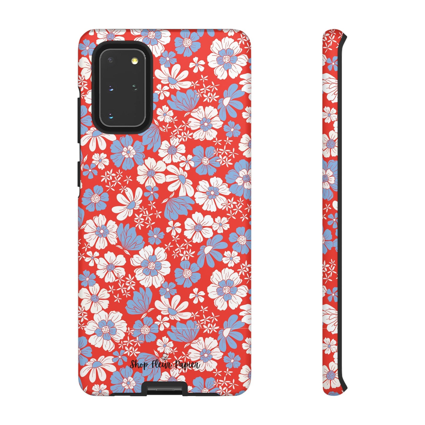 Floral Red, White, and Blue 4th of July Tough Phone Case