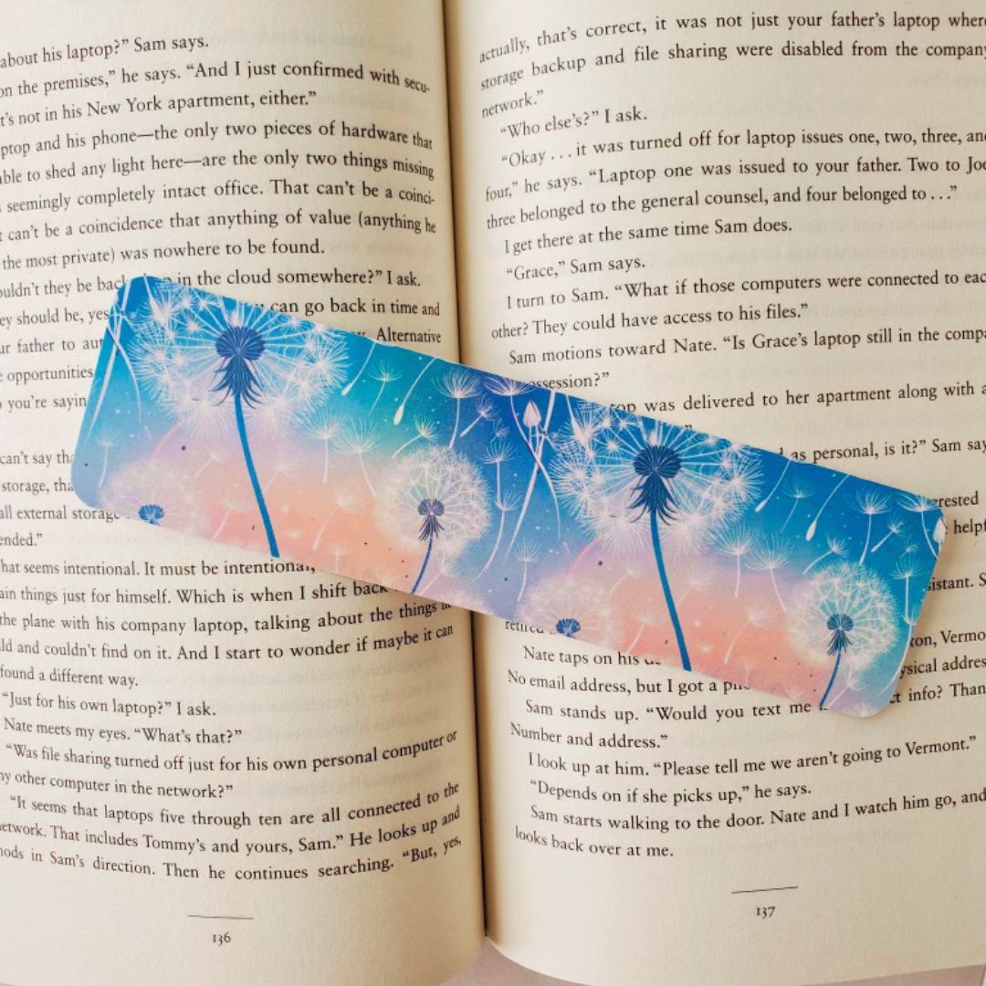 Magical Fantasy Dandelion Floral Bookmark