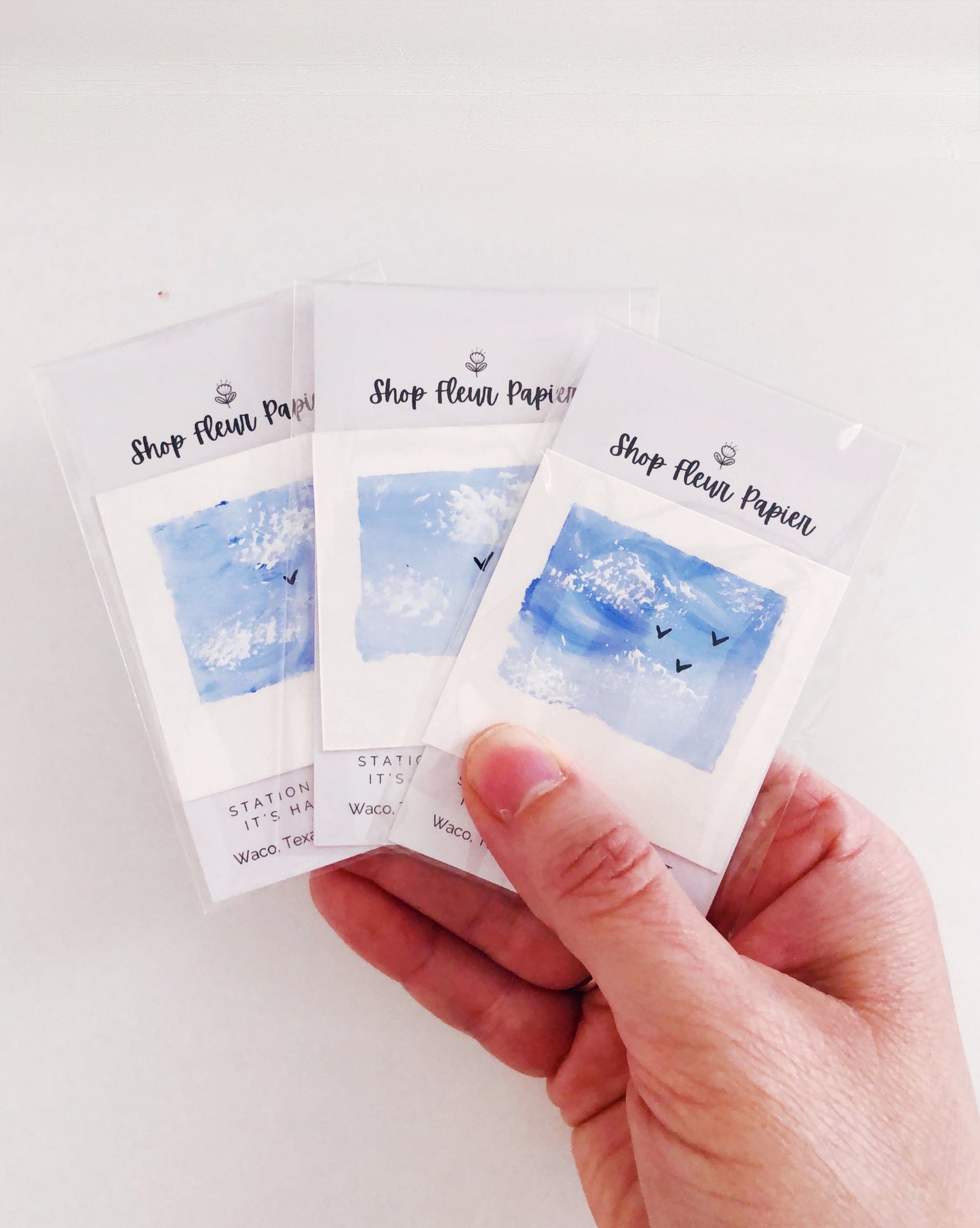 Blue Ocean Sky | Original Miniature Painting Magnet