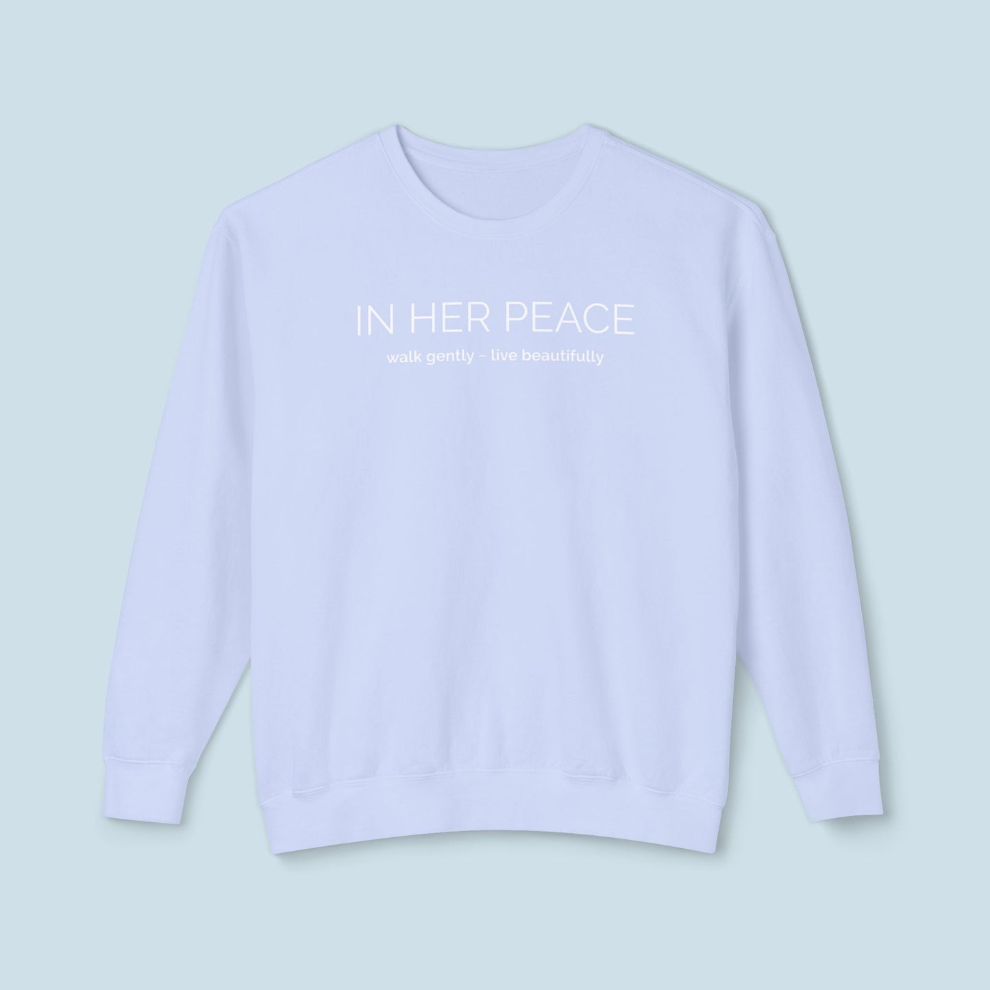 Bold In Her Peace Cozy Cotton Crewneck Sweatshirt