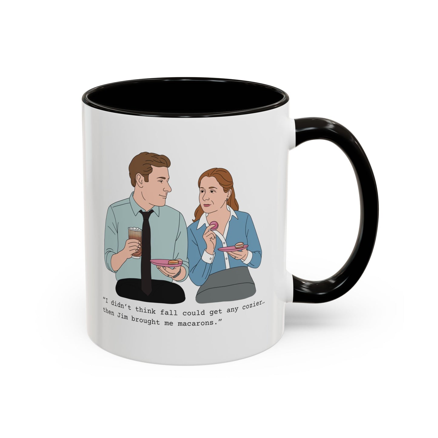 Fall Office Couple Mug – 11 oz Cozy Macaron Coffee Mug