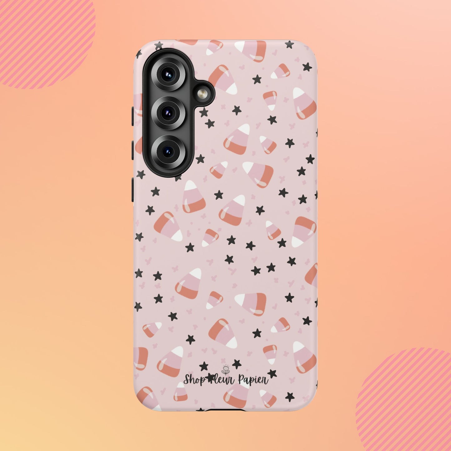 Cute Pink Candy Corn Tough Phone Case