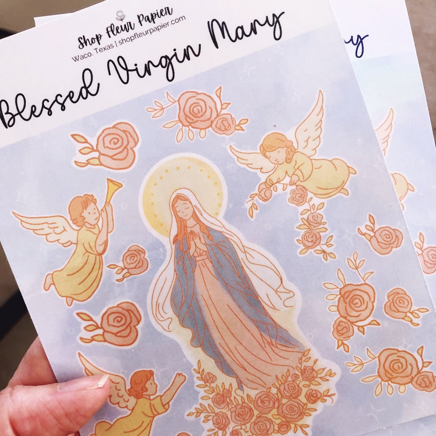 Blessed Virgin Mary Devotional Sticker Sheet