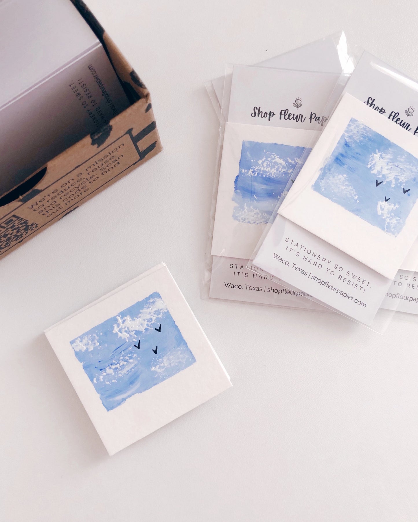 Blue Ocean Sky | Original Miniature Painting Magnet