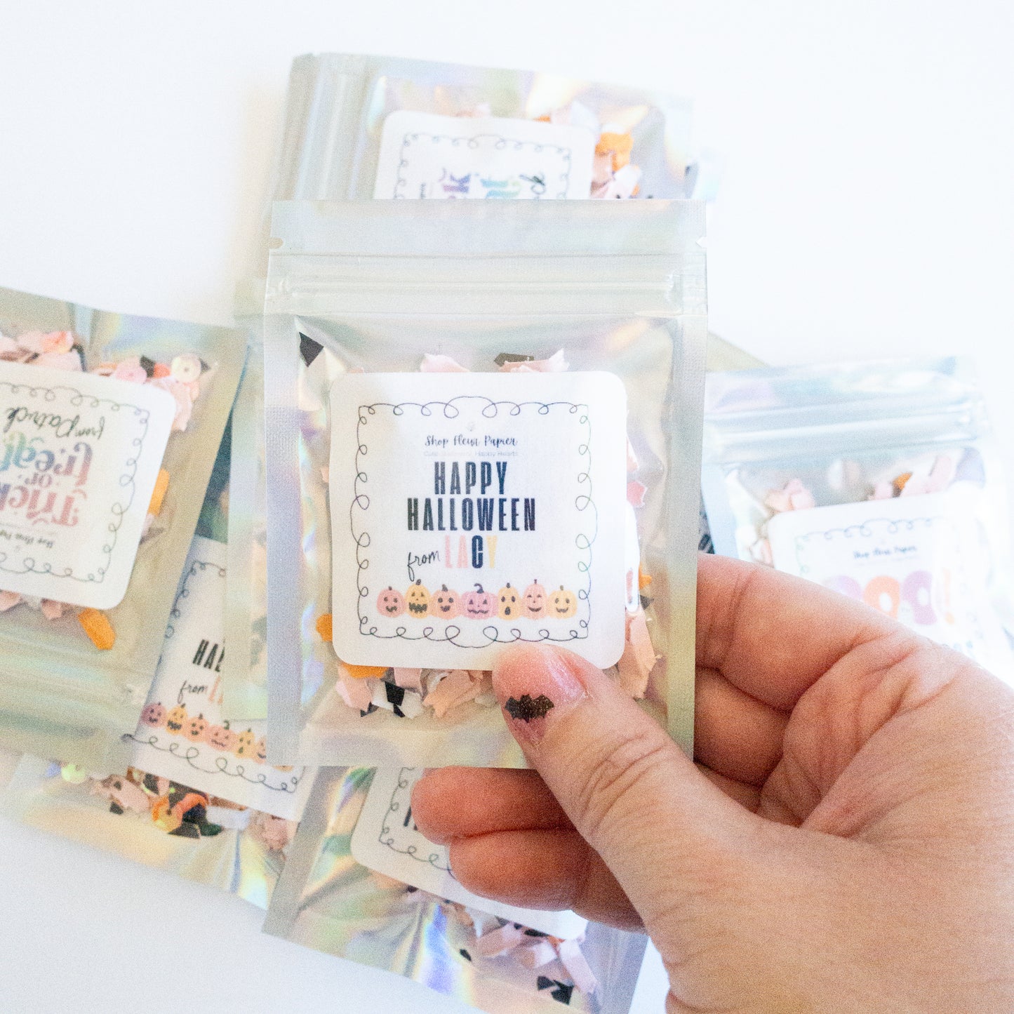 DIY Halloween Confetti Favor Kit – Candy-Free Trick or Treat Gifts | Eye Scream Confetti Mix | Shop Fleur Papier