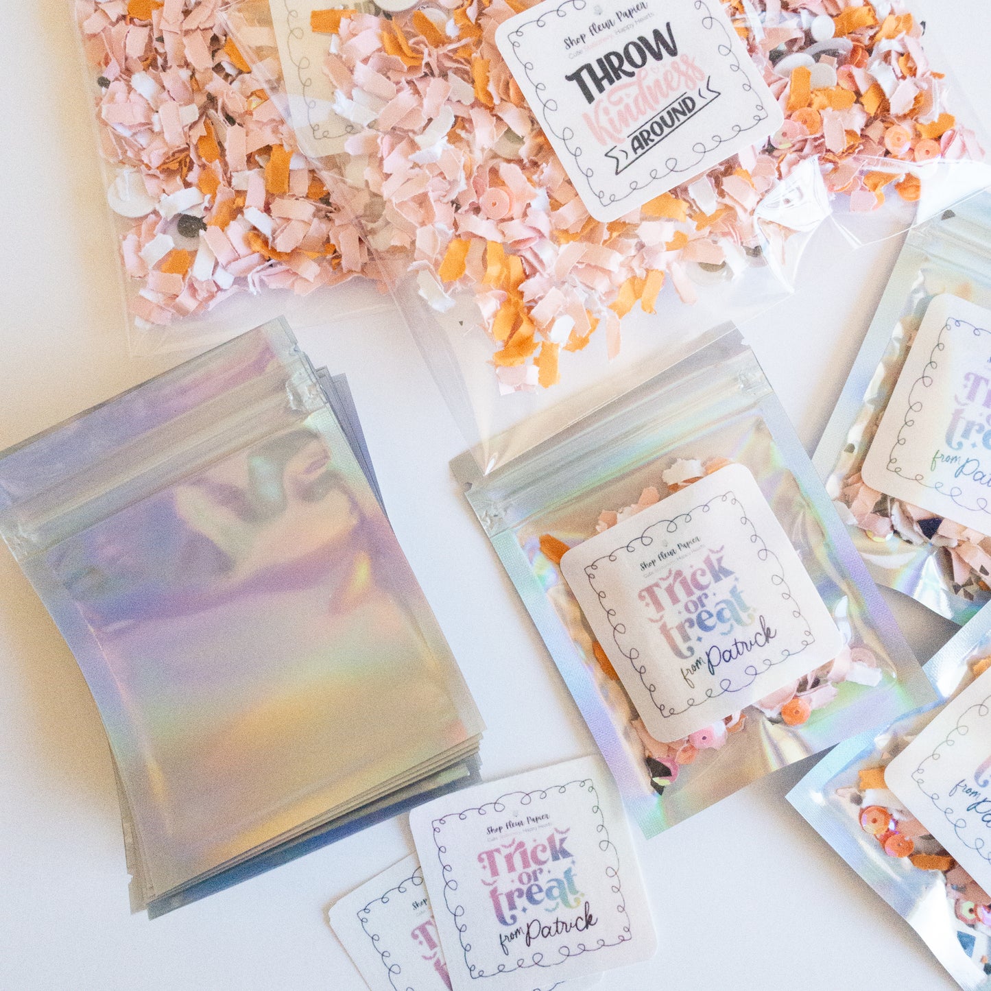 DIY Halloween Confetti Favor Kit – Candy-Free Trick or Treat Gifts | Eye Scream Confetti Mix | Shop Fleur Papier