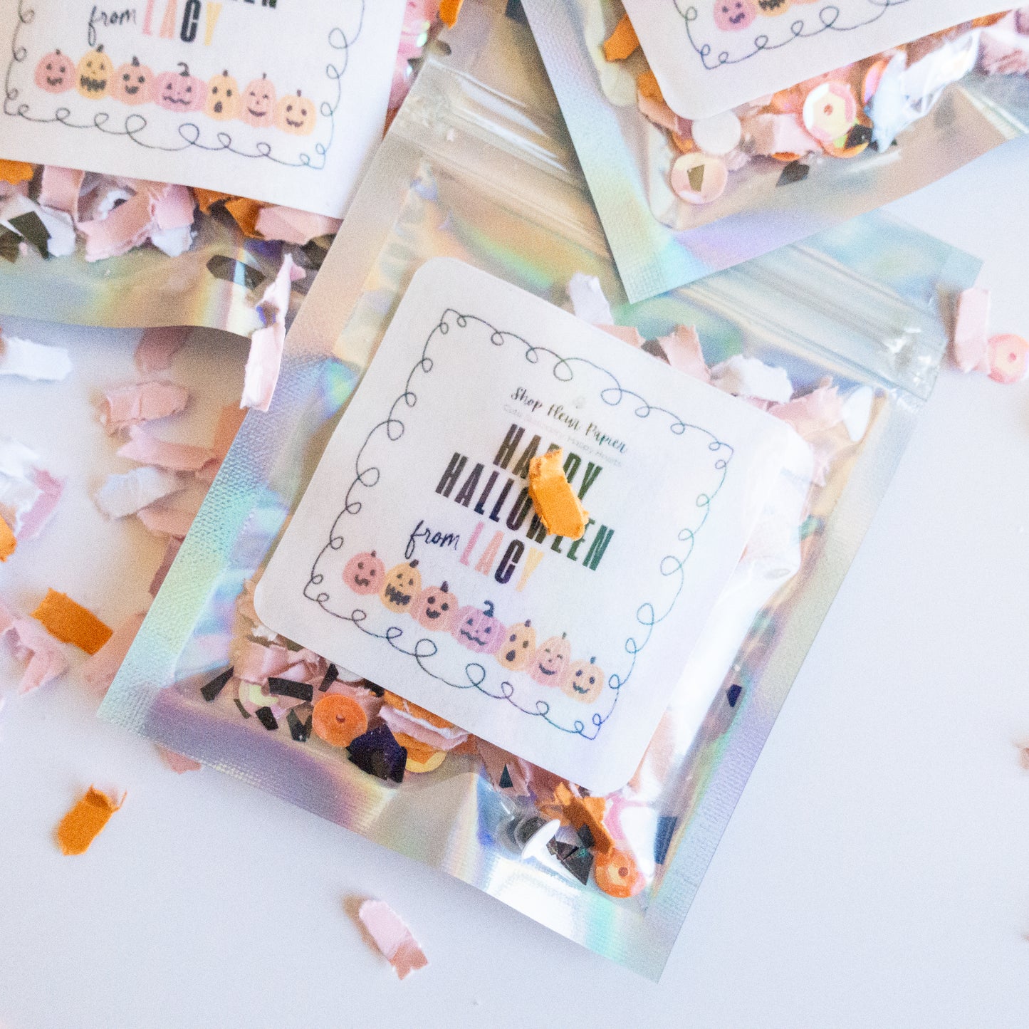 DIY Halloween Confetti Favor Kit – Candy-Free Trick or Treat Gifts | Eye Scream Confetti Mix | Shop Fleur Papier