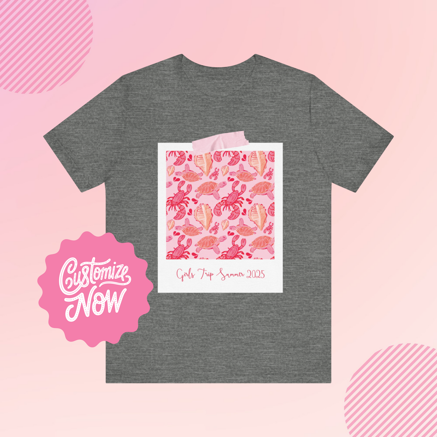 Personalized Seaside Summer Girls Trip Women's Graphic Tee
