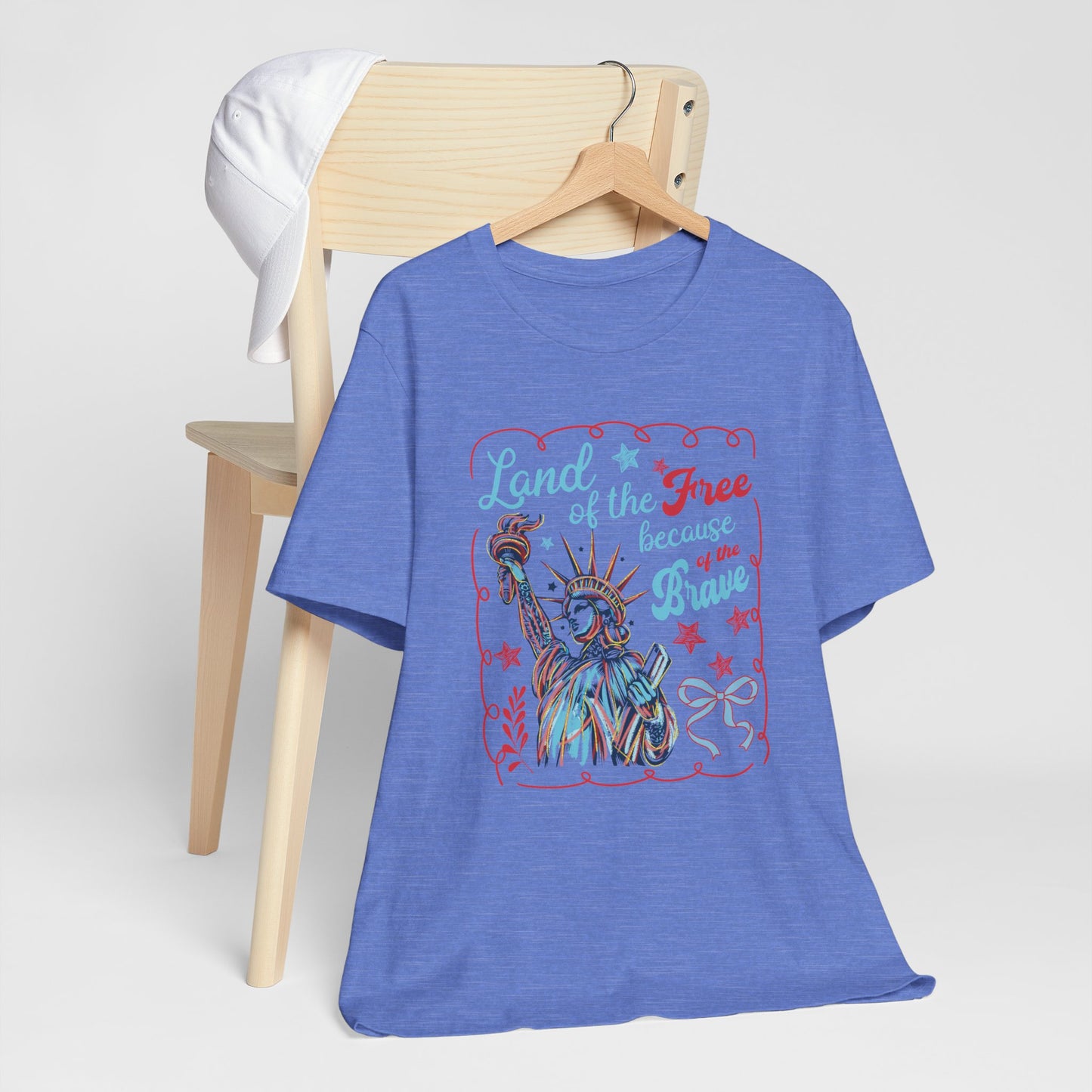 "Land of the free, because of the brave"  Women's Graphic Tee