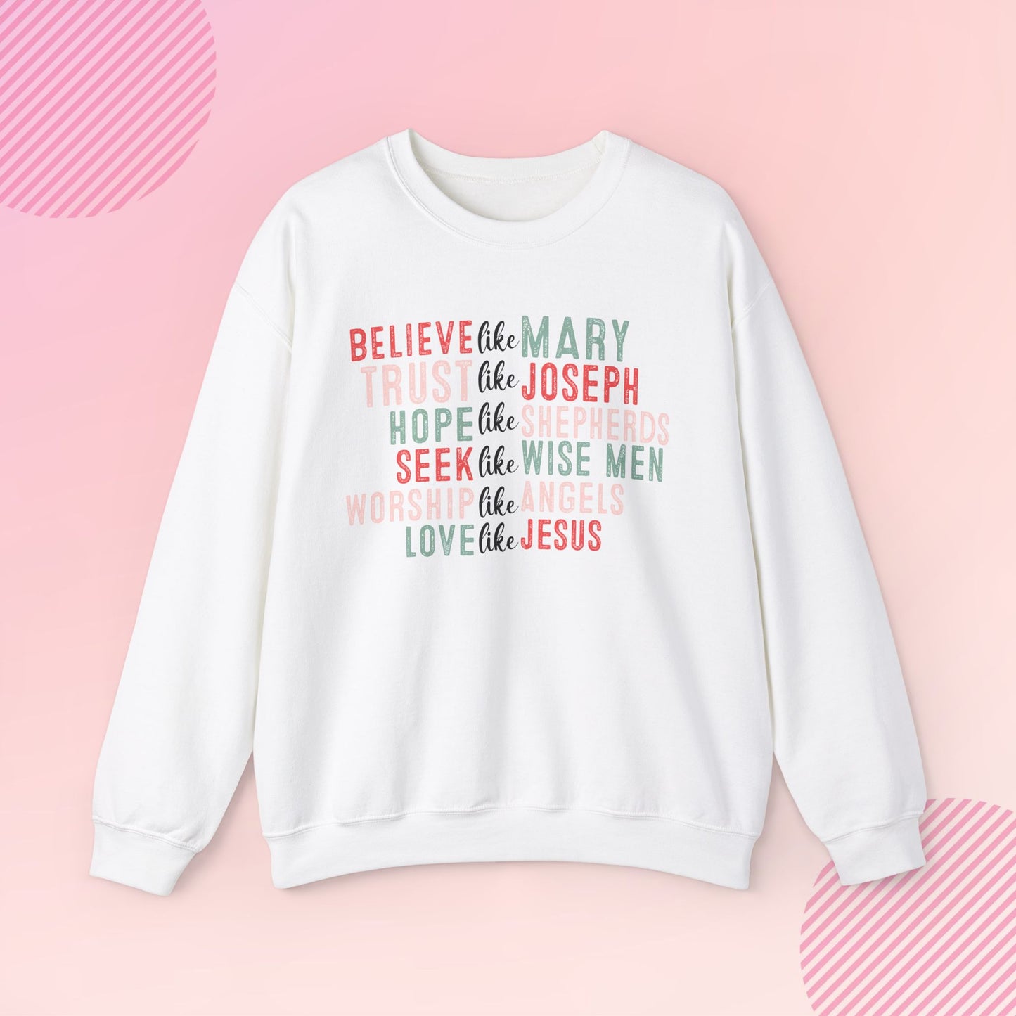 Believe Like Mary Cozy Crewneck Sweatshirt