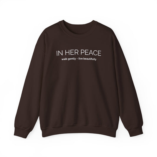 Bold In Her Peace Cozy Blend Crewneck Sweatshirt