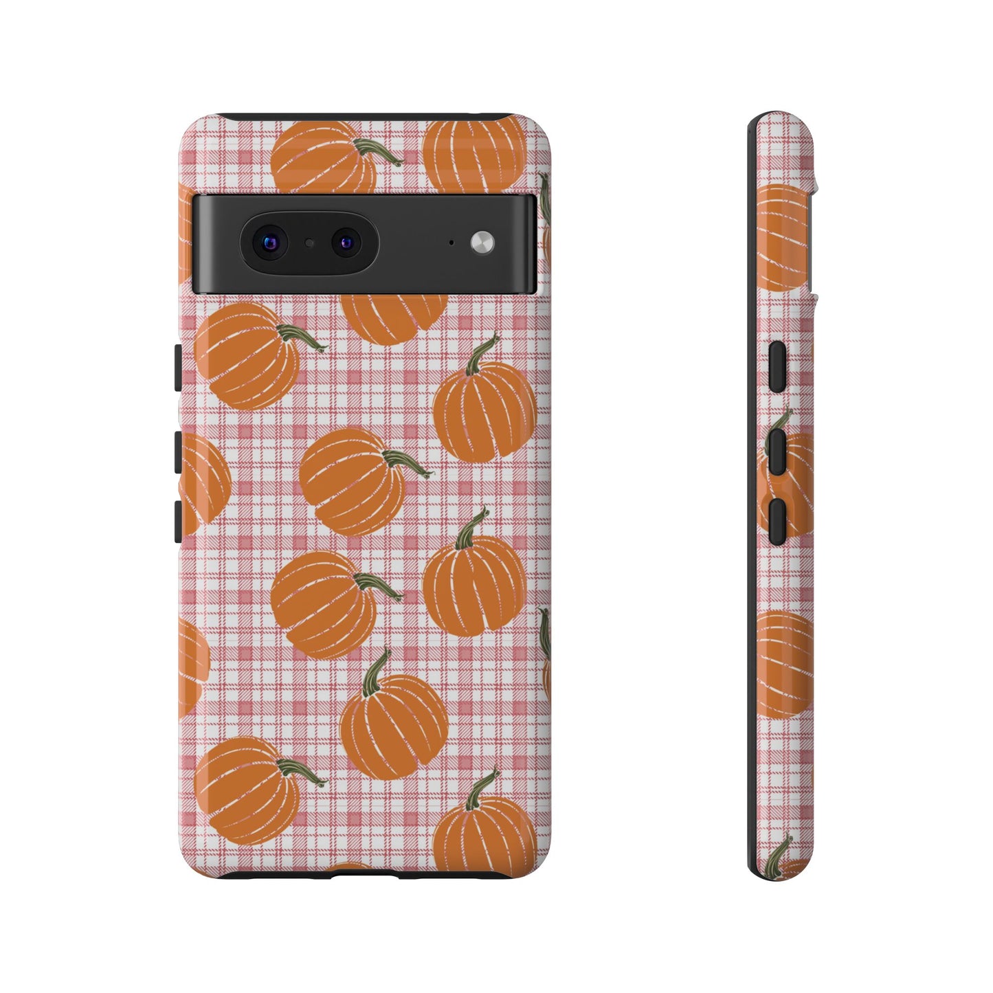 Pink Plaid Pumpkin iPhone Case