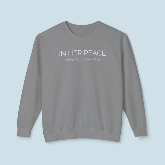 In Her Peace Cozy Cotton Crewneck Sweatshirt