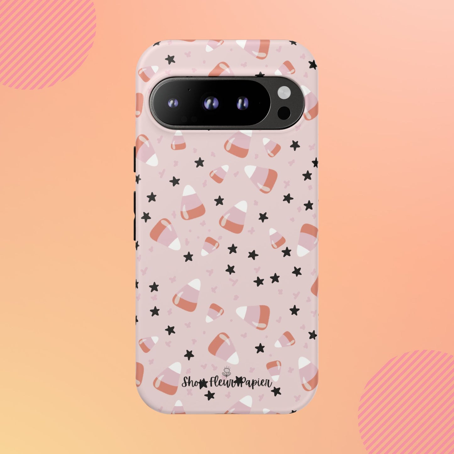 Cute Pink Candy Corn Tough Phone Case