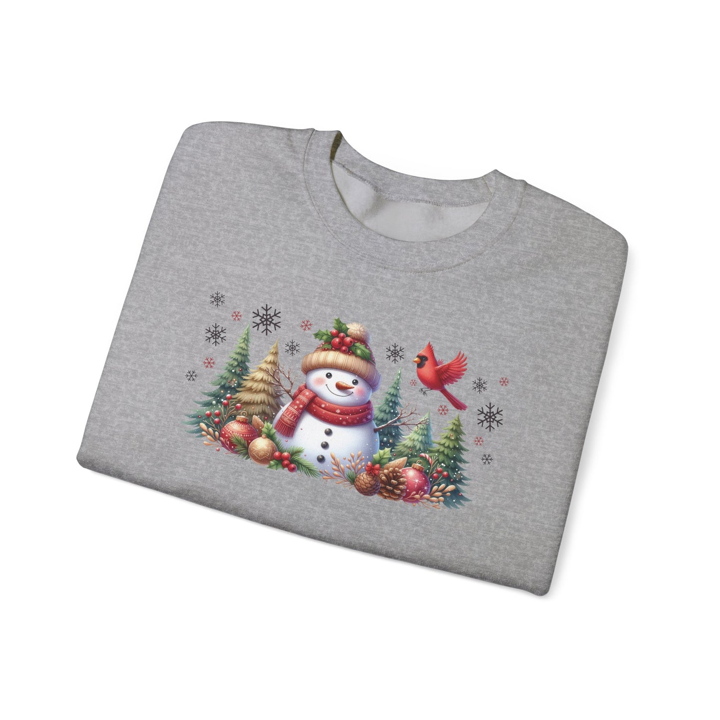 Christmas Snowman Cozy Crewneck Sweatshirt