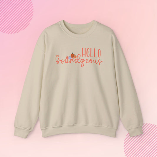 Hello Gourdgeous Cozy Crewneck Sweatshirt