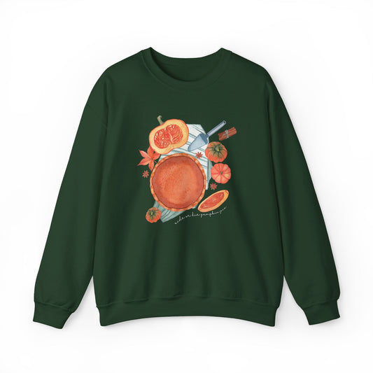 Ride or Die Pumpkin Pie Cozy Crewneck Sweatshirt