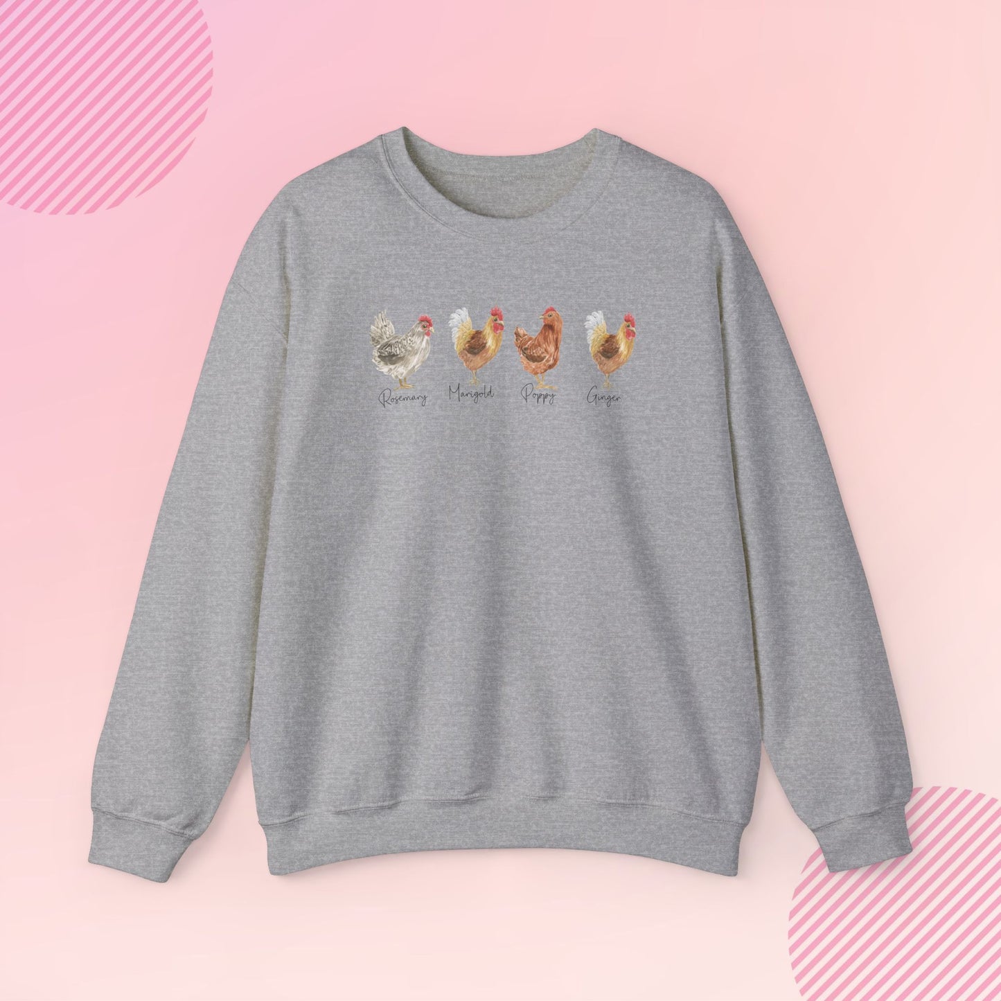 Personalized Chicken Lover Cozy Crewneck Sweatshirt