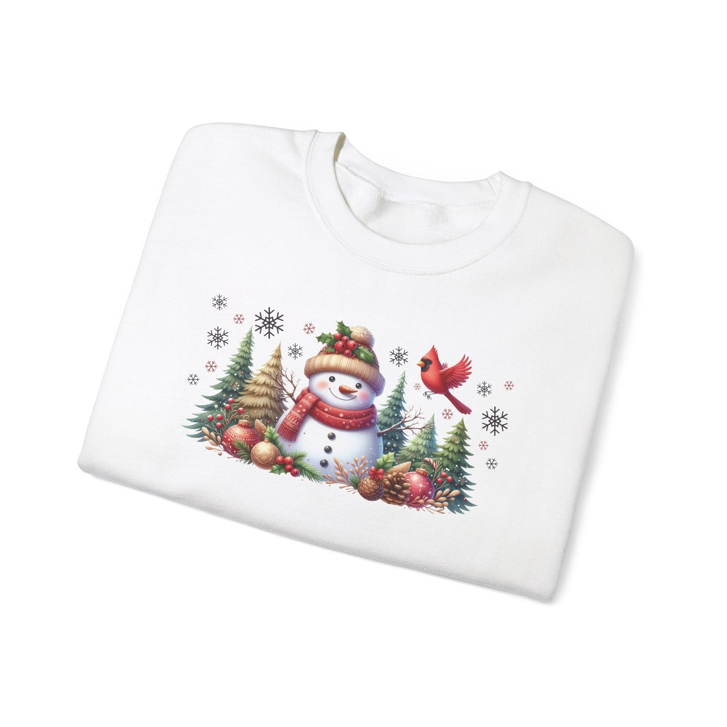 Christmas Snowman Cozy Crewneck Sweatshirt