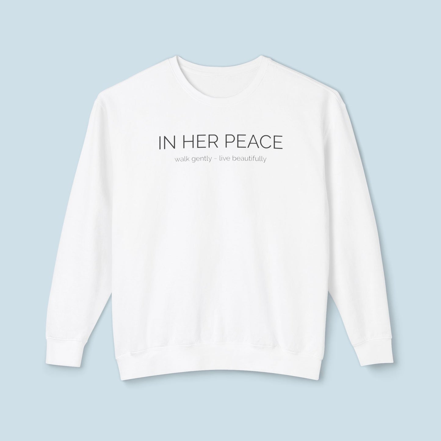 In Her Peace Cozy Cotton Crewneck Sweatshirt