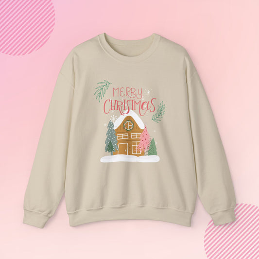 Merry Christmas Gingerbread Cozy Crewneck Sweatshirt