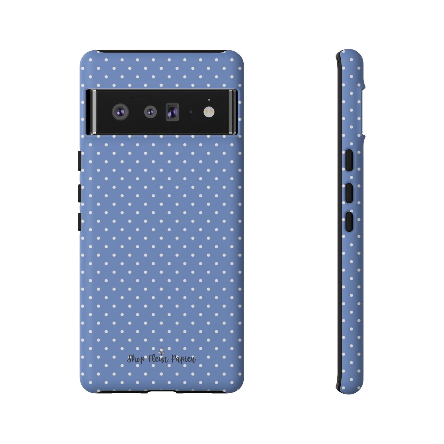 Cute Blue Polka Dot Tough Phone Case