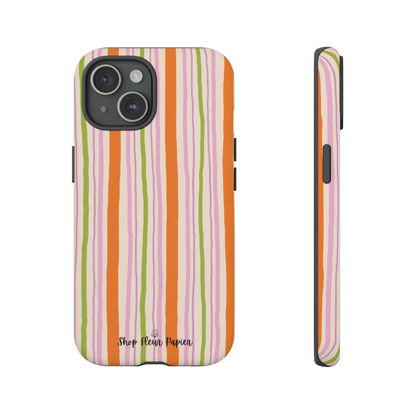 Vintage Fall Stripes Tough Phone Case
