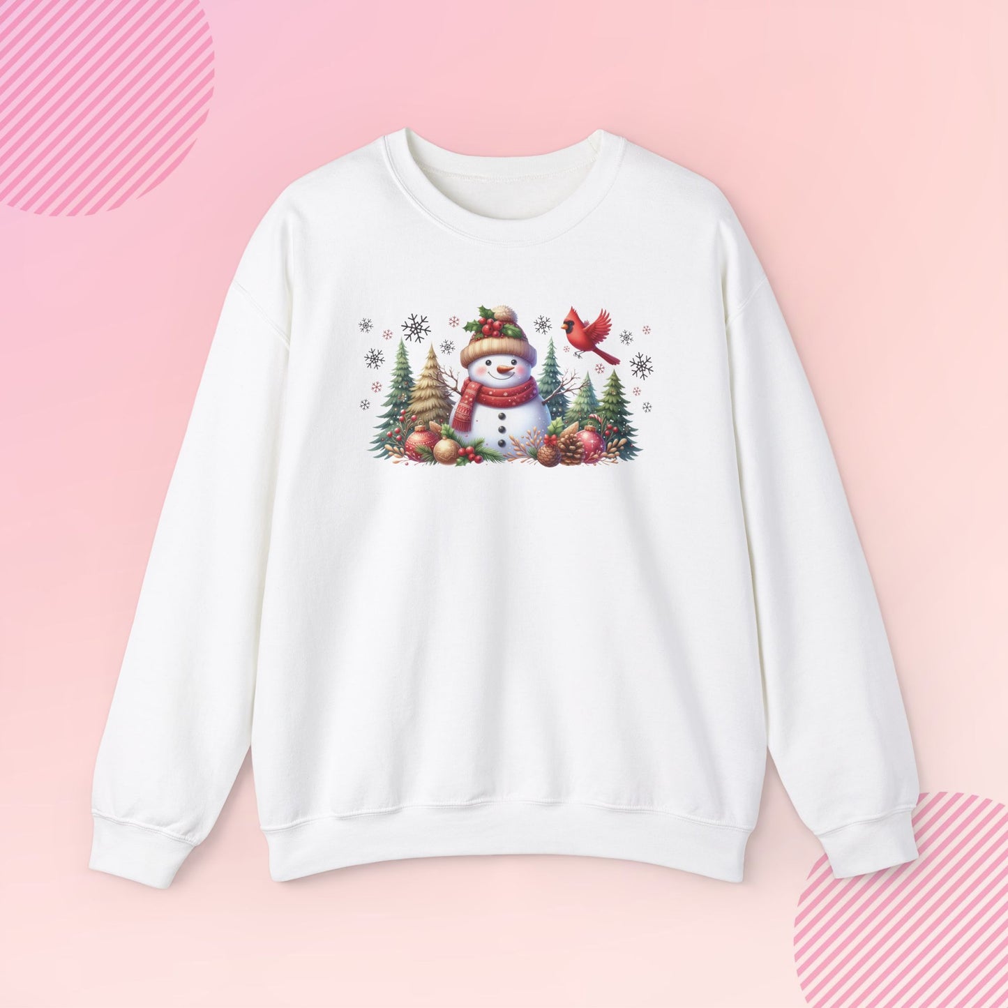 Christmas Snowman Cozy Crewneck Sweatshirt