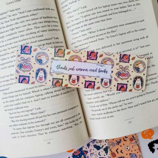 Cute and Cozy Halloween Ghost Bookmark