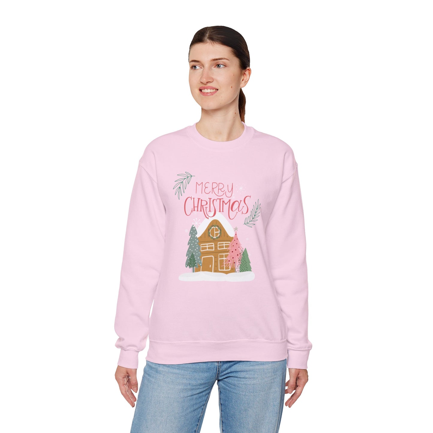 Merry Christmas Gingerbread Cozy Crewneck Sweatshirt