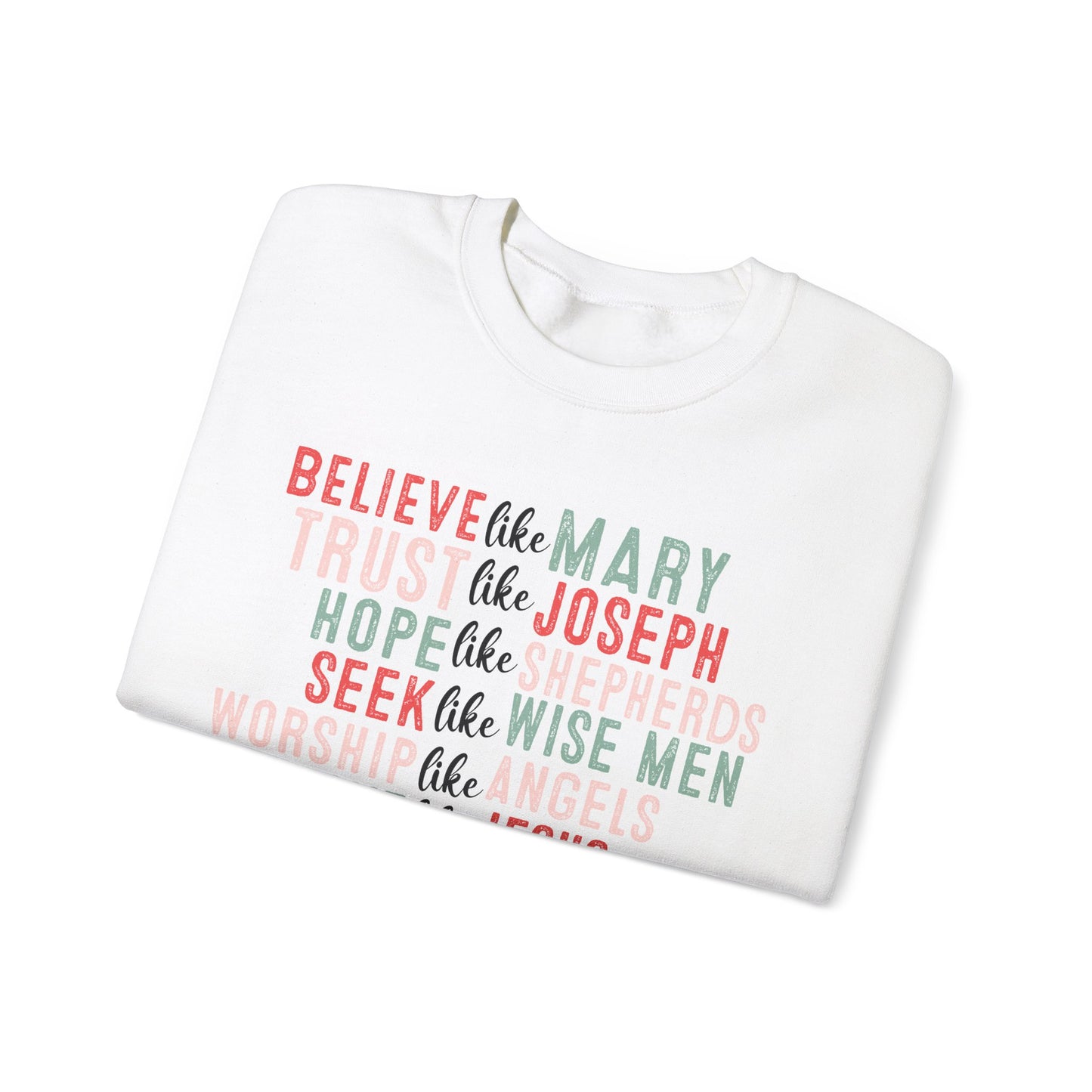 Believe Like Mary Cozy Crewneck Sweatshirt