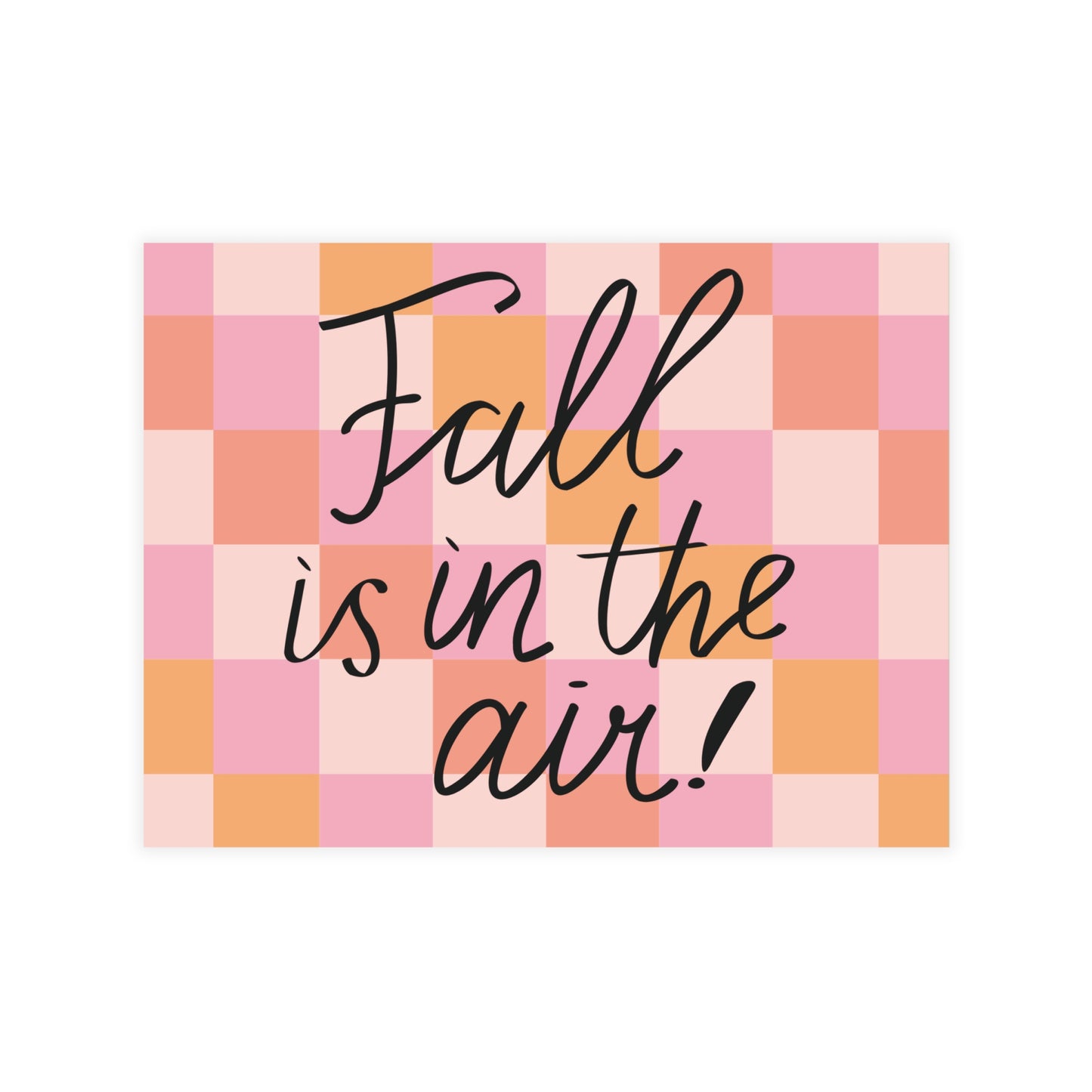 Retro Fall Pink and Orange Postcards | Set of 10