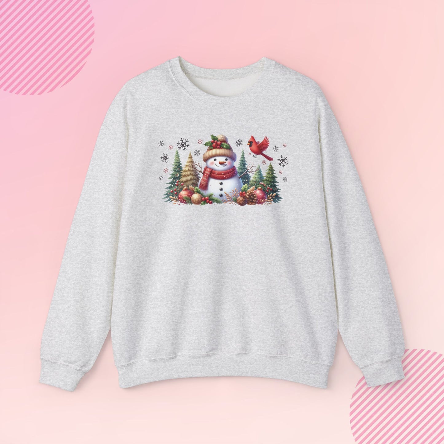 Christmas Snowman Cozy Crewneck Sweatshirt