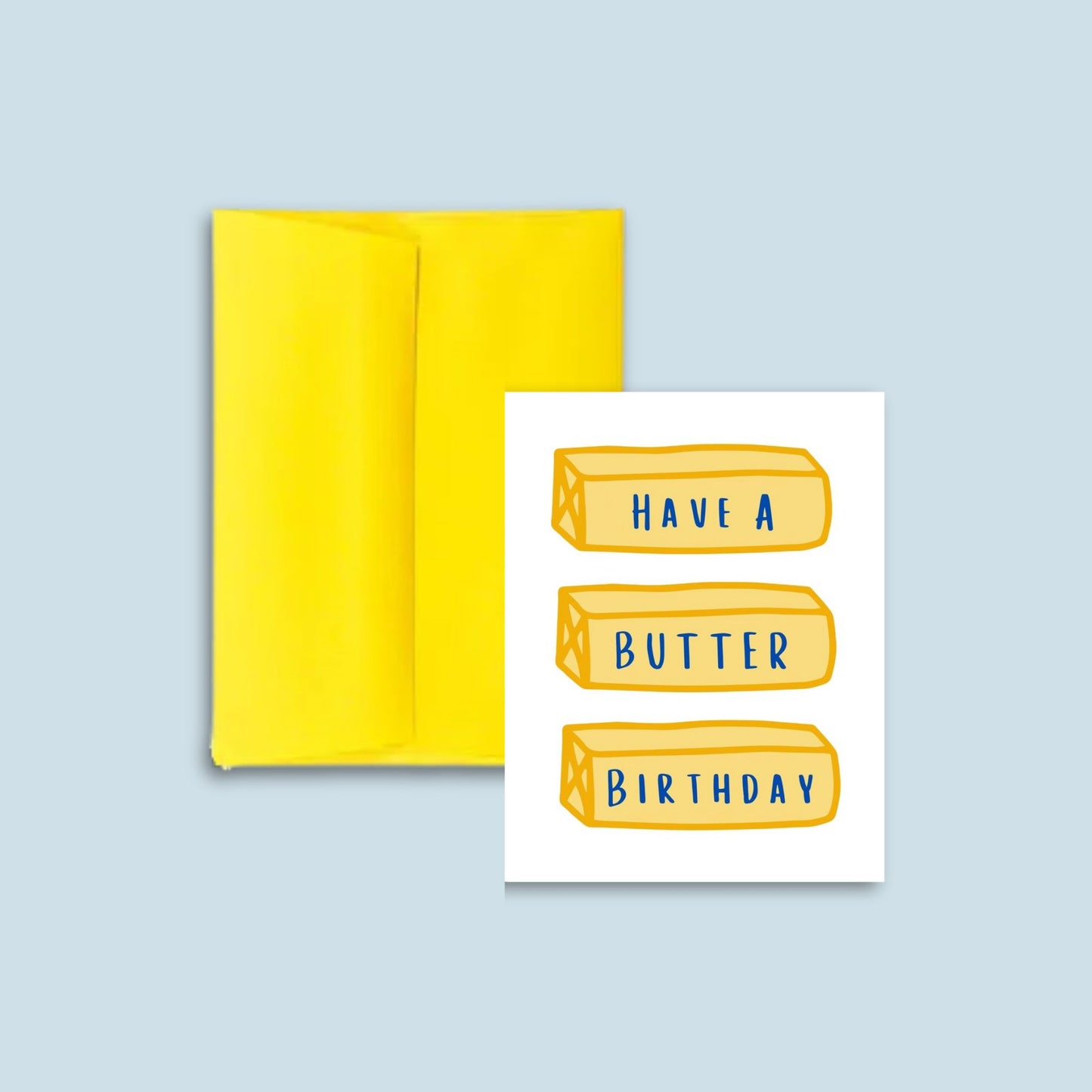 A2 Greeting Card | Happy Birthday Butter Card