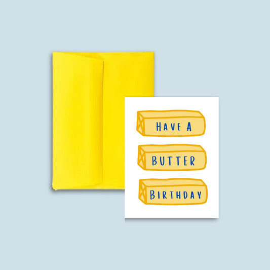 A2 Greeting Card | Happy Birthday Butter Card