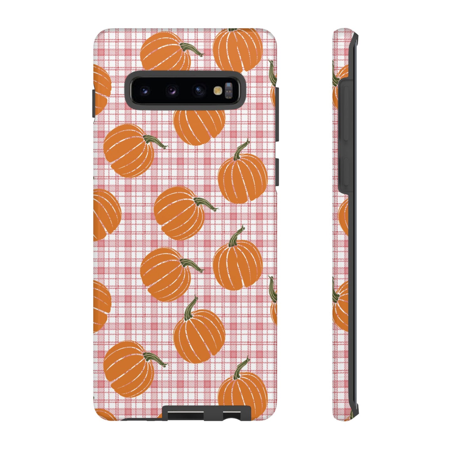 Pink Plaid Pumpkin iPhone Case