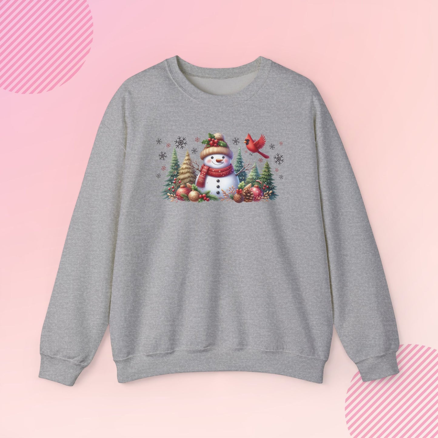 Christmas Snowman Cozy Crewneck Sweatshirt