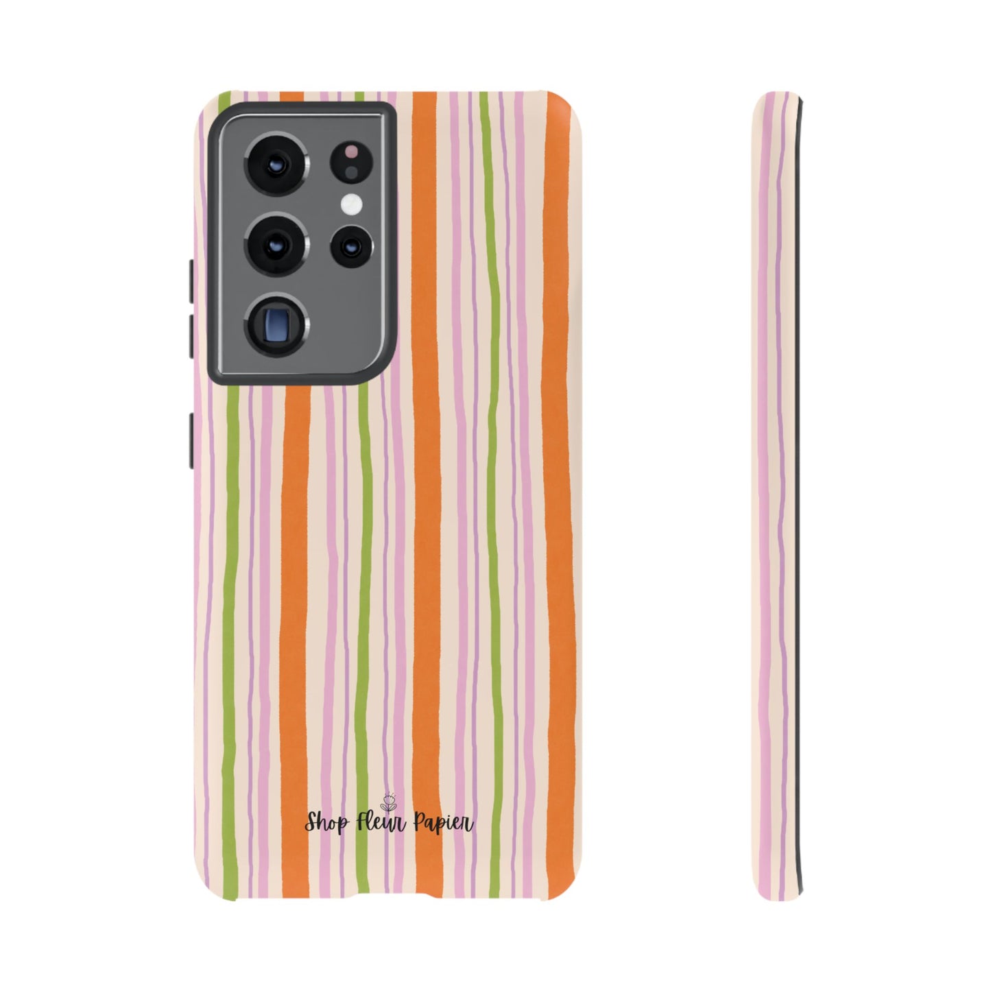 Vintage Fall Stripes Tough Phone Case