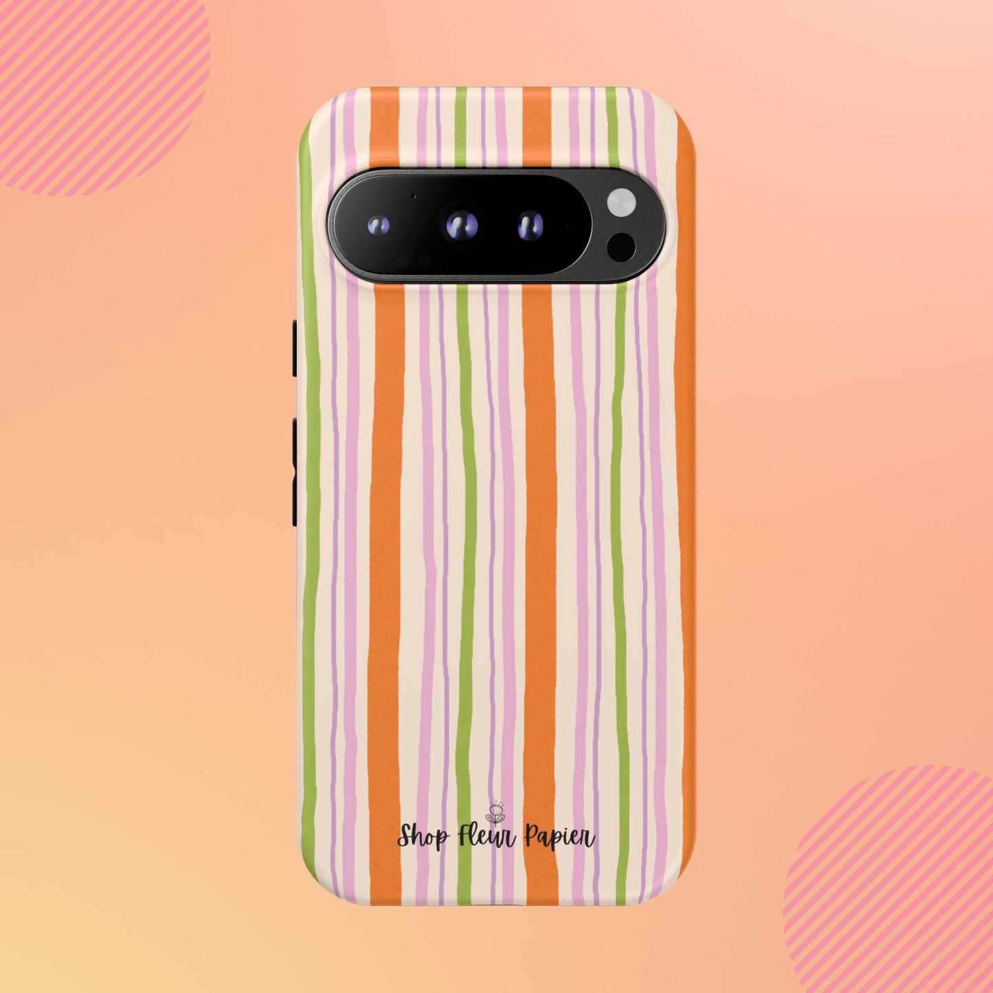 Vintage Fall Stripes Tough Phone Case