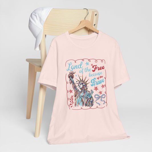 "Land of the free, because of the brave"  Women's Graphic Tee