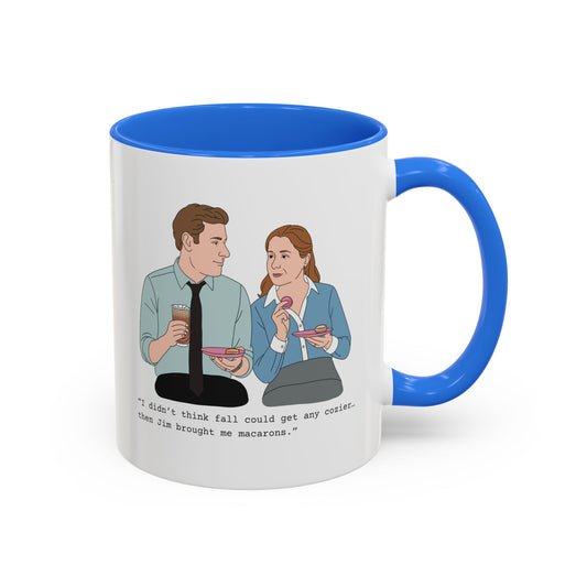 Fall Office Couple Mug – 11 oz Cozy Macaron Coffee Mug