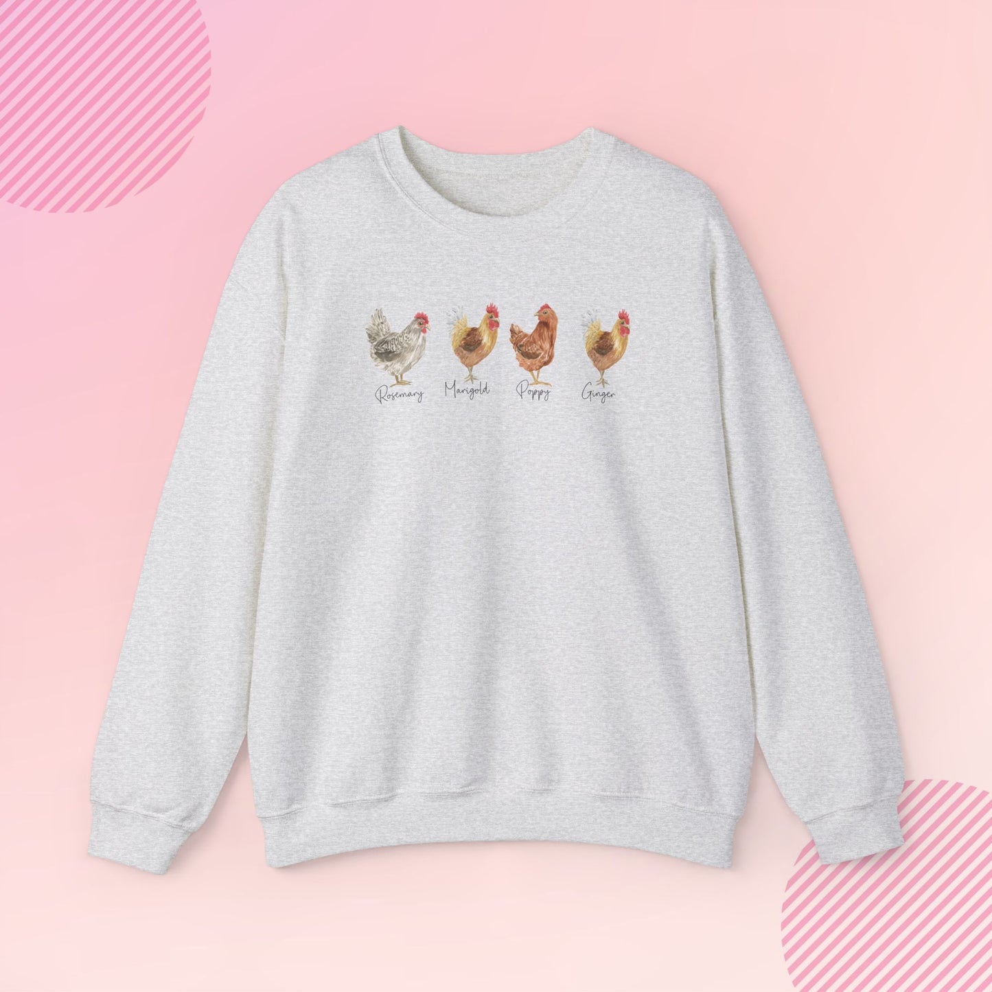 Personalized Chicken Lover Cozy Crewneck Sweatshirt