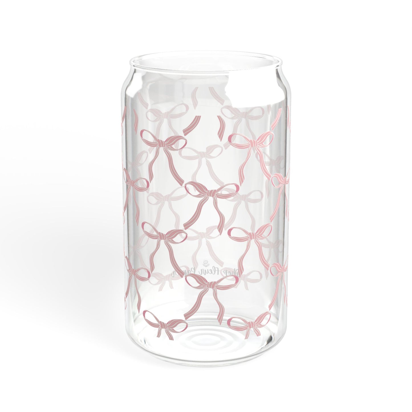 16 oz Pink Coquette Bow Soda Can Tumbler