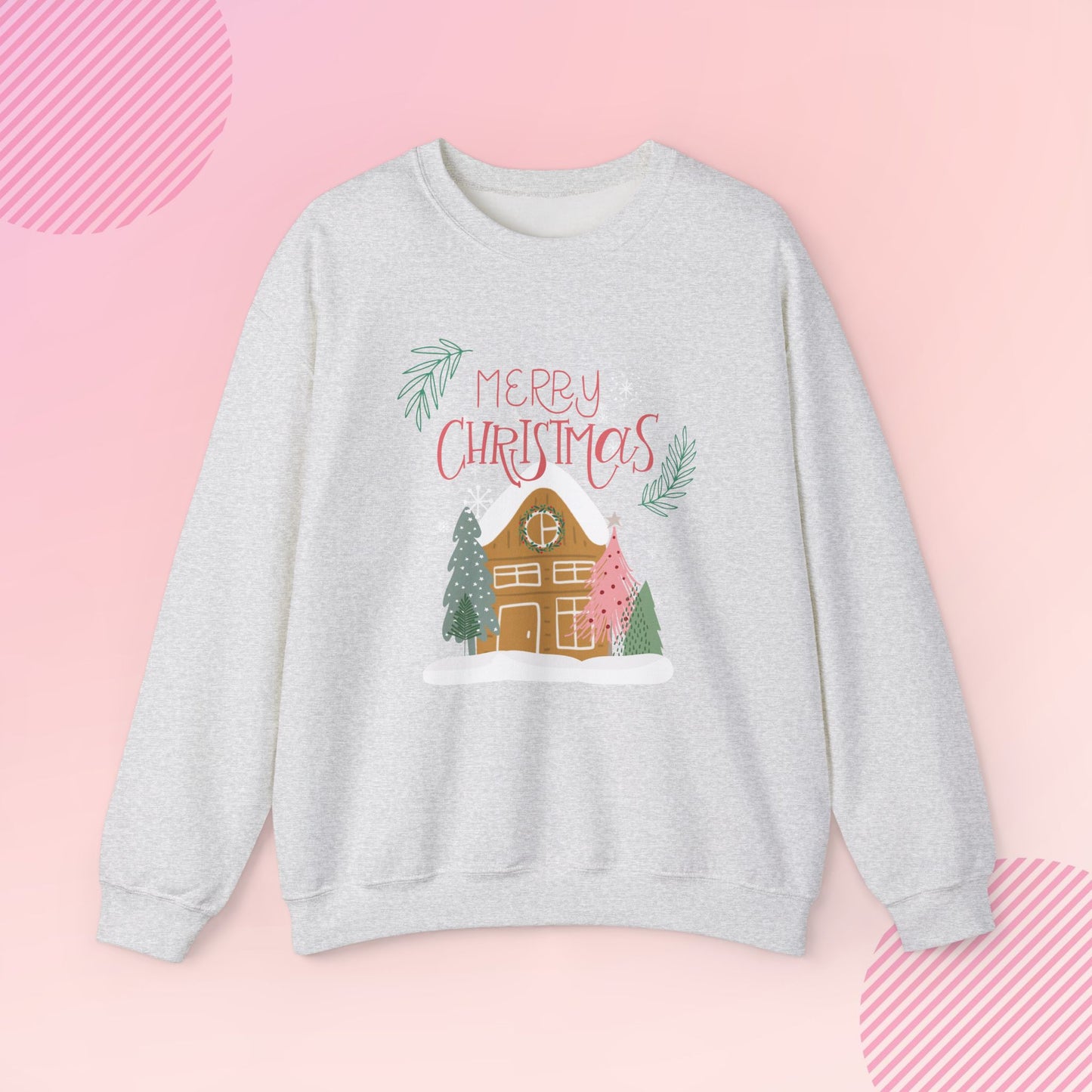 Merry Christmas Gingerbread Cozy Crewneck Sweatshirt